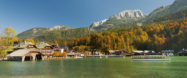 Seelände, Anlegestelle Königssee, Bayerische Seenschifffahrt Seelände, Anlegestelle Königssee, Bayerische Seenschifffahrt, Bootshütten