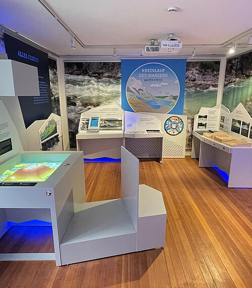 Ausstellungsraum der Nationalpark Infostelle in St. Bartholomä